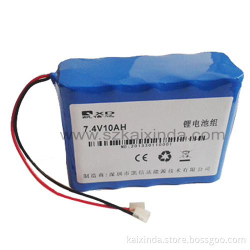 18650 10ah 7.4V Lithium Battery Pack